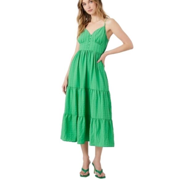 UNIVERSAL THREAD Sleeveless Emotion Green Long Dress Strappy Size XL - Picture 1 of 10